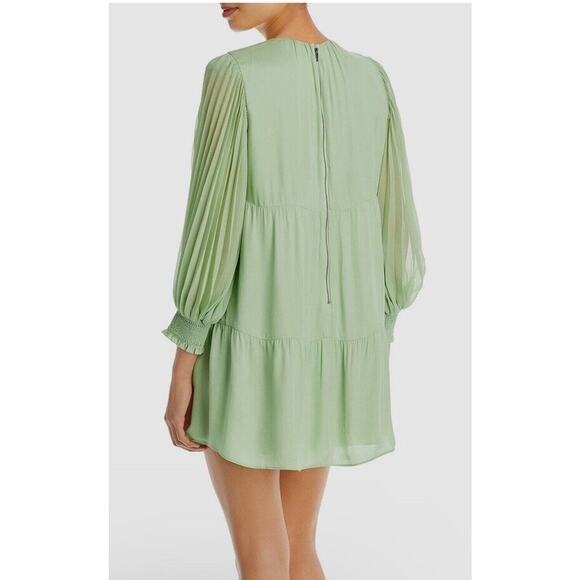 ALICE + OLIVIA Antonette Pleated Long Sleeve Dress Size S NWT - Picture 7 of 14